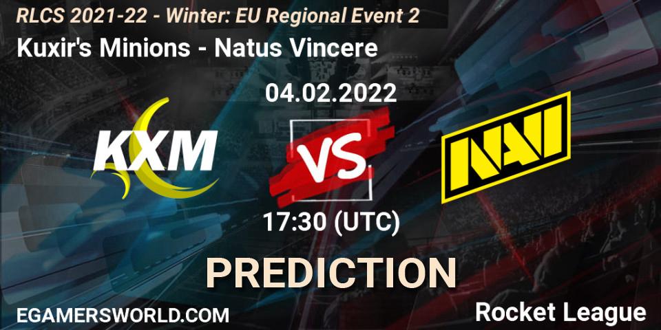 Prognoza Kuxir's Minions - Natus Vincere. 04.02.2022 at 17:30, Rocket League, RLCS 2021-22 - Winter: EU Regional Event 2