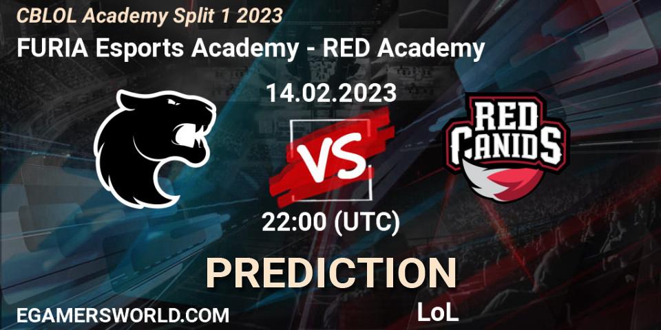 Prognoza FURIA Esports Academy - RED Academy. 14.02.2023 at 22:00, LoL, CBLOL Academy Split 1 2023