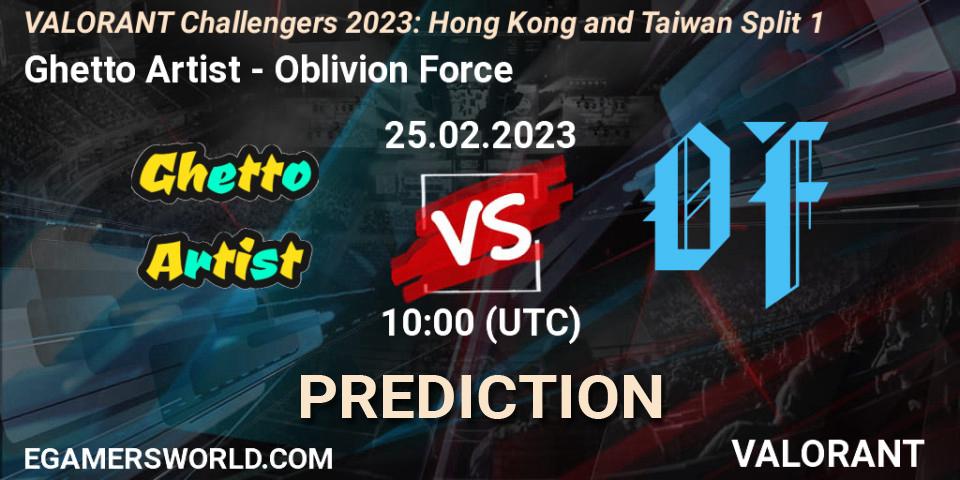 Prognoza Ghetto Artist - Oblivion Force. 25.02.23, VALORANT, VALORANT Challengers 2023: Hong Kong and Taiwan Split 1