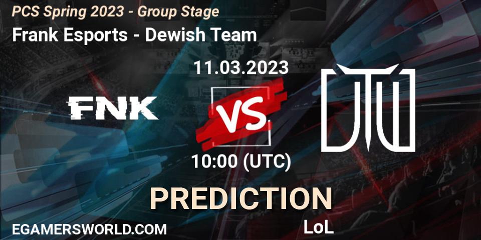 Prognoza Frank Esports - Dewish Team. 18.02.2023 at 11:15, LoL, PCS Spring 2023 - Group Stage