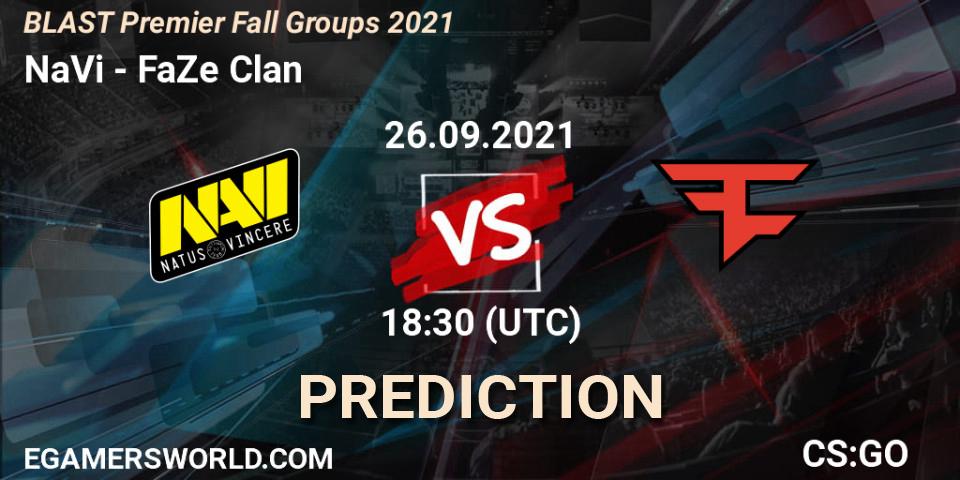 Prognoza NaVi - FaZe Clan. 26.09.2021 at 18:30, Counter-Strike (CS2), BLAST Premier Fall Groups 2021
