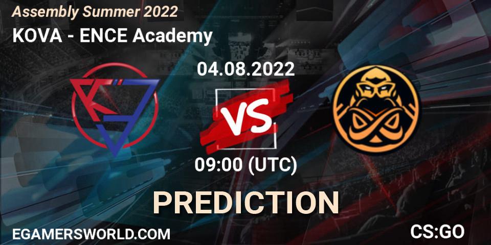 Prognoza KOVA - ENCE Academy. 04.08.2022 at 09:00, Counter-Strike (CS2), Assembly Summer 2022