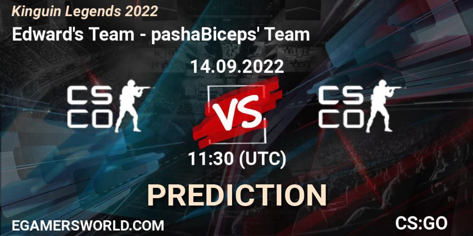 Prognoza Edward's Team - pashaBiceps' Team. 14.09.2022 at 11:30, Counter-Strike (CS2), Kinguin Legends 2022