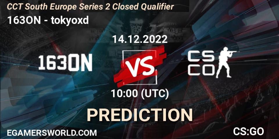 Prognoza 163ON - tokyoxd. 14.12.2022 at 10:00, Counter-Strike (CS2), CCT South Europe Series 2 Closed Qualifier