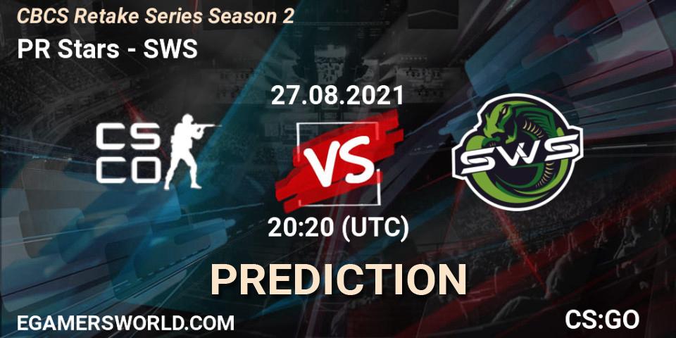 Prognoza PR Stars - SWS. 27.08.2021 at 20:20, Counter-Strike (CS2), CBCS Retake Series Season 2