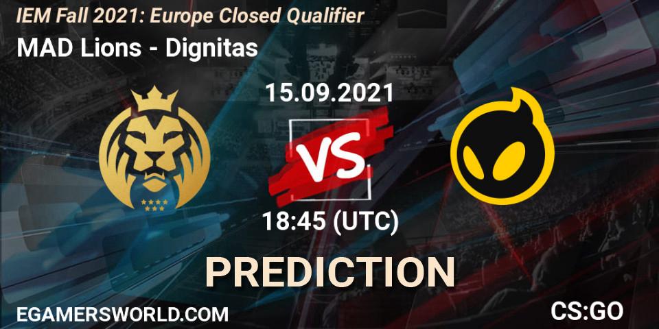 Prognoza MAD Lions - Dignitas. 15.09.2021 at 18:45, Counter-Strike (CS2), IEM Fall 2021: Europe Closed Qualifier