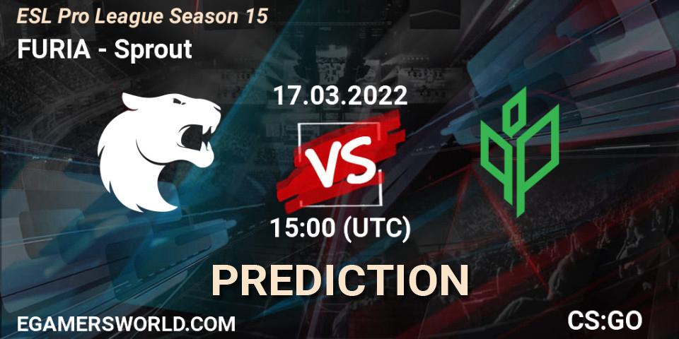 Prognoza FURIA - Sprout. 17.03.2022 at 15:00, Counter-Strike (CS2), ESL Pro League Season 15