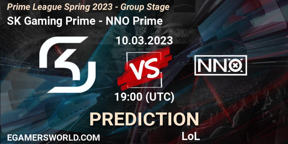 Prognoza SK Gaming Prime - NNO Prime. 10.03.23, LoL, Prime League Spring 2023 - Group Stage