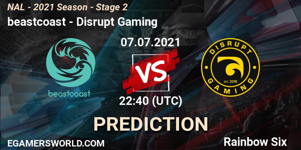 Prognoza beastcoast - Disrupt Gaming. 07.07.2021 at 23:10, Rainbow Six, NAL - 2021 Season - Stage 2