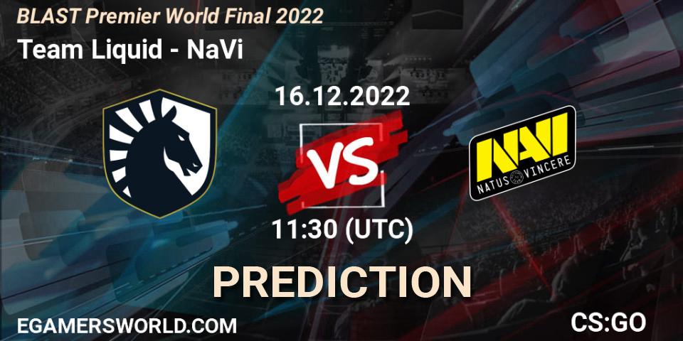 Prognoza Team Liquid - NaVi. 16.12.22, CS2 (CS:GO), BLAST Premier World Final 2022