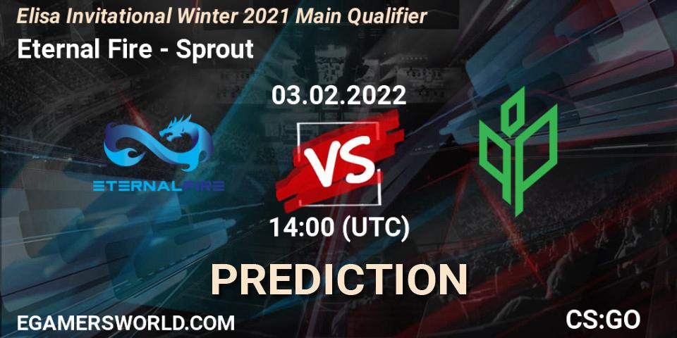 Prognoza Eternal Fire - Sprout. 03.02.2022 at 14:00, Counter-Strike (CS2), Elisa Invitational Winter 2021 Main Qualifier