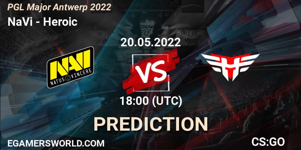 Prognoza NaVi - Heroic. 20.05.2022 at 17:30, Counter-Strike (CS2), PGL Major Antwerp 2022