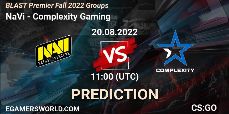 Prognoza NaVi - Complexity Gaming. 20.08.2022 at 11:00, Counter-Strike (CS2), BLAST Premier Fall 2022 Groups