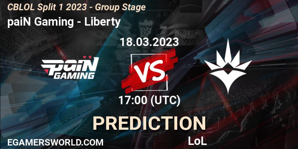 Prognoza paiN Gaming - Liberty. 18.03.2023 at 17:10, LoL, CBLOL Split 1 2023 - Group Stage