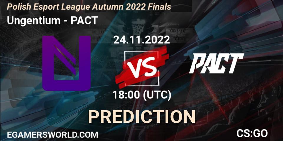 Prognoza Ungentium - PACT. 24.11.2022 at 18:05, Counter-Strike (CS2), ESL Mistrzostwa Polski Autumn 2022