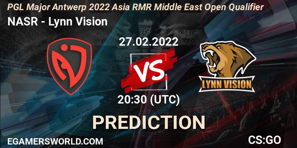 Prognoza NASR - Lynn Vision. 27.02.2022 at 20:30, Counter-Strike (CS2), PGL Major Antwerp 2022 Asia RMR Middle East Open Qualifier