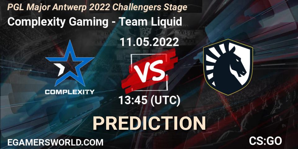 Prognoza Complexity Gaming - Team Liquid. 11.05.2022 at 14:10, Counter-Strike (CS2), PGL Major Antwerp 2022 Challengers Stage