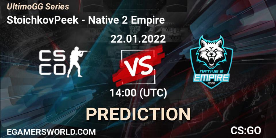 Prognoza StoichkovPeek - Native 2 Empire. 22.01.2022 at 17:00, Counter-Strike (CS2), UltimoGG Series