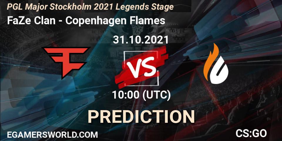 Prognoza FaZe Clan - Copenhagen Flames. 31.10.2021 at 10:05, Counter-Strike (CS2), PGL Major Stockholm 2021 Legends Stage