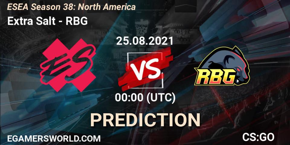 Prognoza Extra Salt - RBG. 03.09.2021 at 00:00, Counter-Strike (CS2), ESEA Season 38: North America 