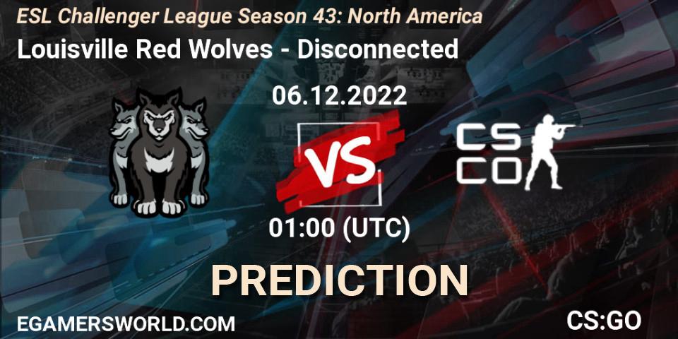 Prognoza Louisville Red Wolves - Disconnected. 06.12.22, CS2 (CS:GO), ESL Challenger League Season 43: North America