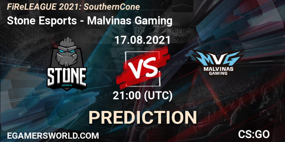 Prognoza Stone Esports - Malvinas Gaming. 17.08.2021 at 21:10, Counter-Strike (CS2), FiReLEAGUE 2021: Southern Cone