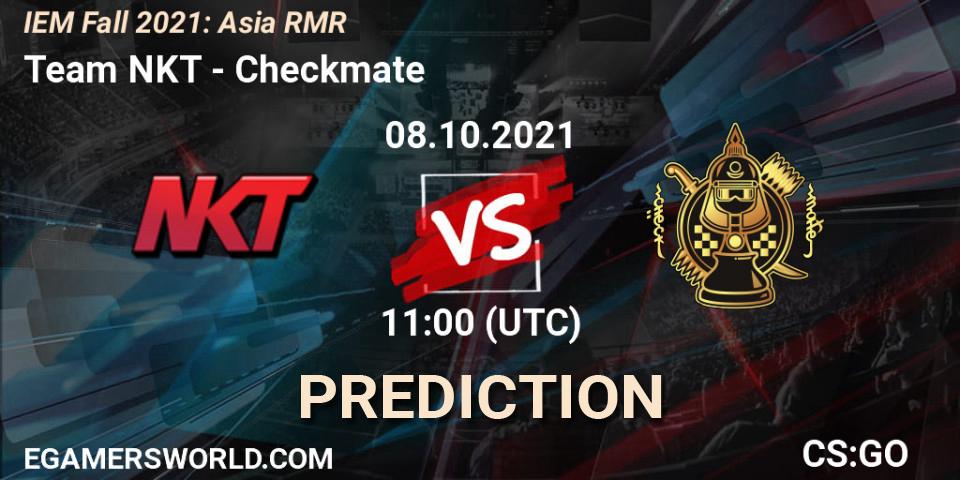 Prognoza Team NKT - Checkmate. 08.10.2021 at 11:00, Counter-Strike (CS2), IEM Fall 2021: Asia RMR