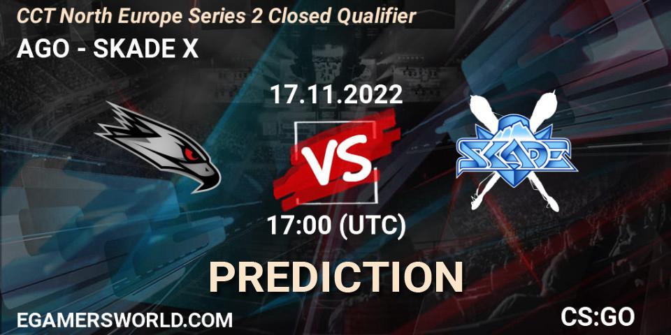 Prognoza AGO - SKADE X. 17.11.2022 at 17:10, Counter-Strike (CS2), CCT North Europe Series 2 Closed Qualifier