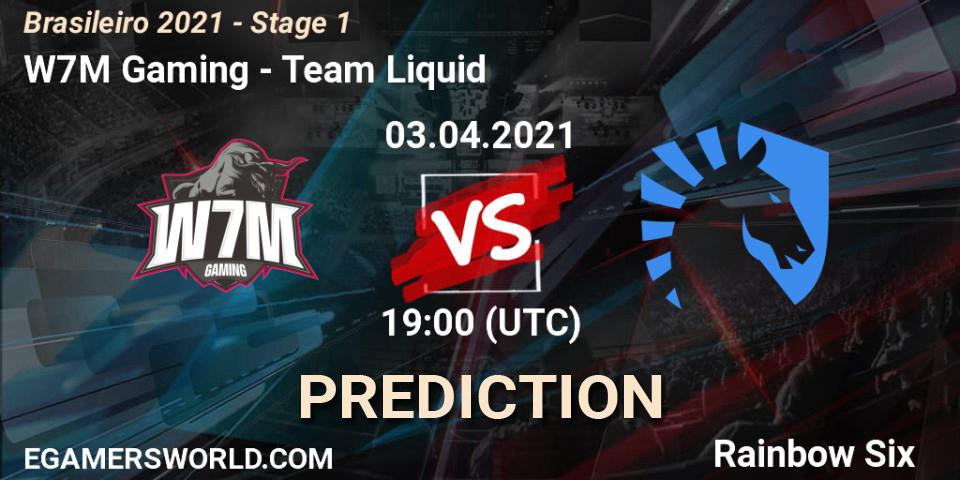 Prognoza W7M Gaming - Team Liquid. 03.04.2021 at 19:00, Rainbow Six, Brasileirão 2021 - Stage 1