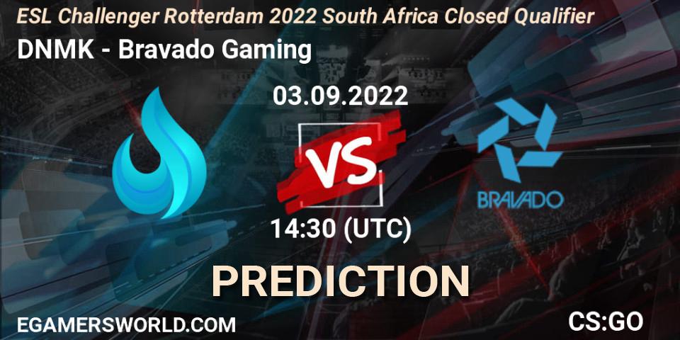 Prognoza DNMK - Bravado Gaming. 03.09.22, CS2 (CS:GO), ESL Challenger Rotterdam 2022 South Africa Closed Qualifier