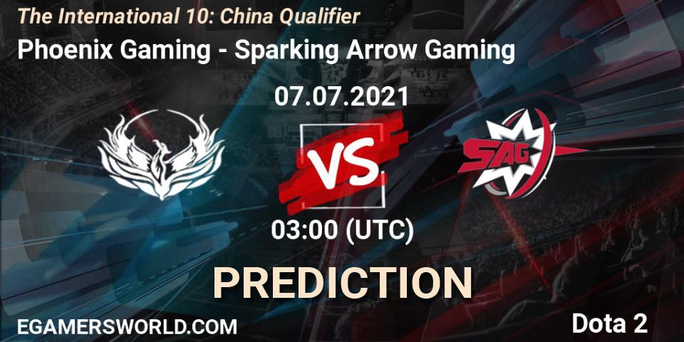 Prognoza Phoenix Gaming - Sparking Arrow Gaming. 07.07.2021 at 07:38, Dota 2, The International 10: China Qualifier
