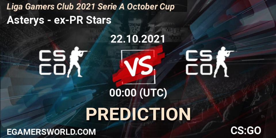 Prognoza Asterys - ex-PR Stars. 22.10.2021 at 00:10, Counter-Strike (CS2), Liga Gamers Club 2021 Serie A October Cup