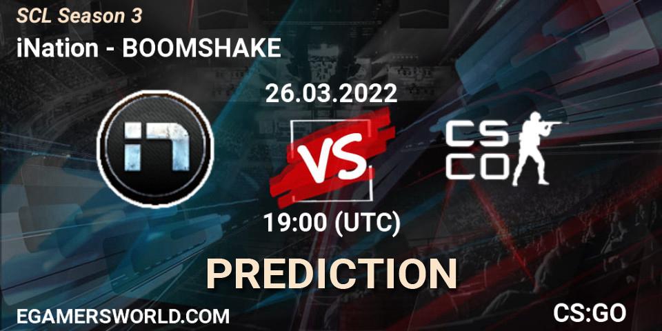 Prognoza iNation - BOOMSHAKE. 26.03.2022 at 19:15, Counter-Strike (CS2), SCL Season 3