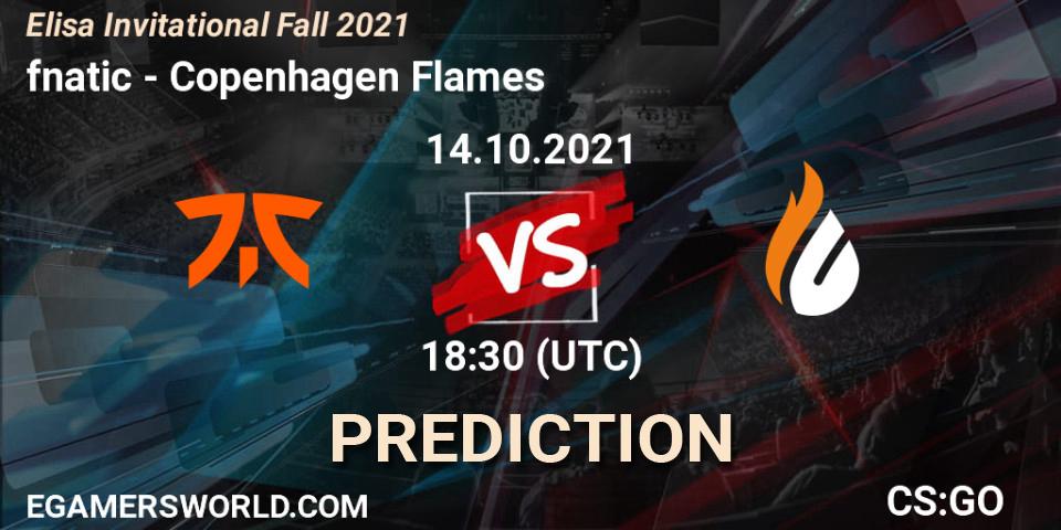 Prognoza fnatic - Copenhagen Flames. 14.10.2021 at 18:50, Counter-Strike (CS2), Elisa Invitational Fall 2021