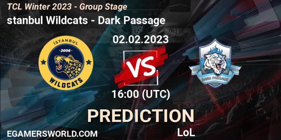 Prognoza İstanbul Wildcats - Dark Passage. 02.02.23, LoL, TCL Winter 2023 - Group Stage