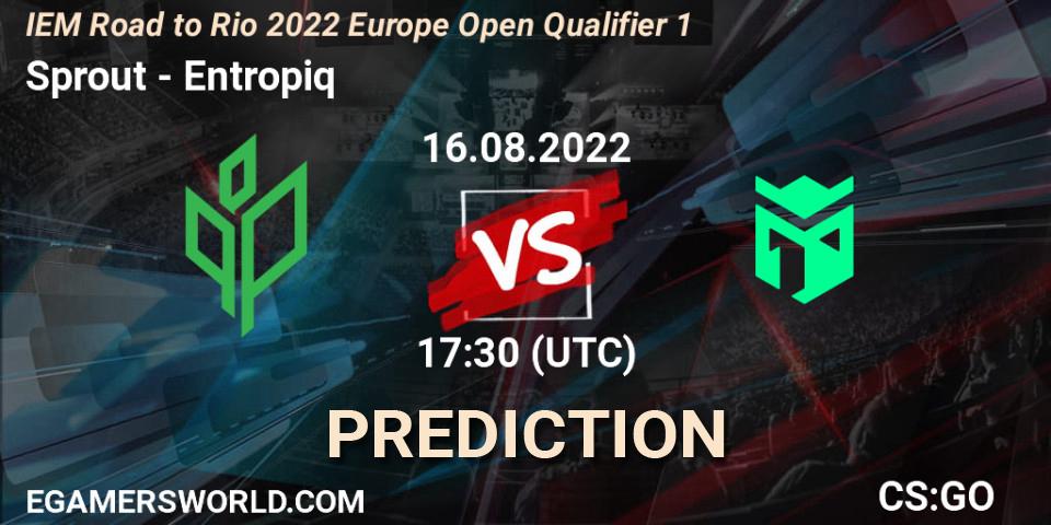 Prognoza Sprout - Entropiq. 16.08.2022 at 17:30, Counter-Strike (CS2), IEM Road to Rio 2022 Europe Open Qualifier 1