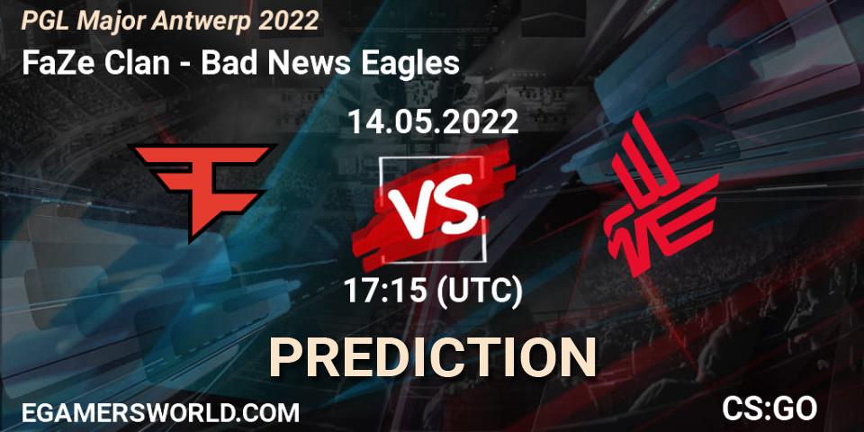 Prognoza FaZe Clan - Bad News Eagles. 14.05.2022 at 17:05, Counter-Strike (CS2), PGL Major Antwerp 2022