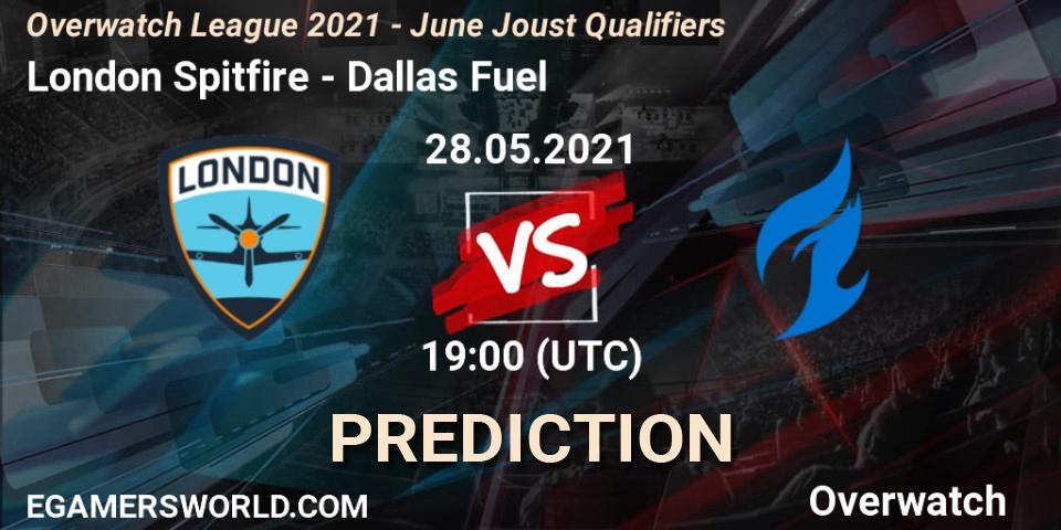 Prognoza London Spitfire - Dallas Fuel. 28.05.21, Overwatch, Overwatch League 2021 - June Joust Qualifiers