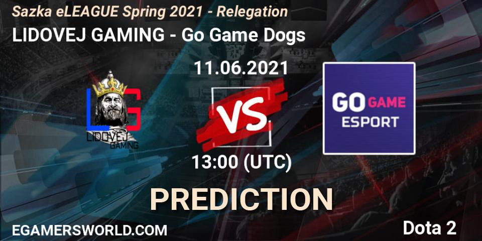 Prognoza LIDOVEJ GAMING - Go Game Dogs. 11.06.2021 at 13:16, Dota 2, Sazka eLEAGUE Spring 2021 - Relegation