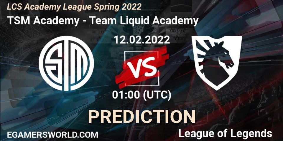 Prognoza TSM Academy - Team Liquid Academy. 12.02.2022 at 01:00, LoL, LCS Academy League Spring 2022