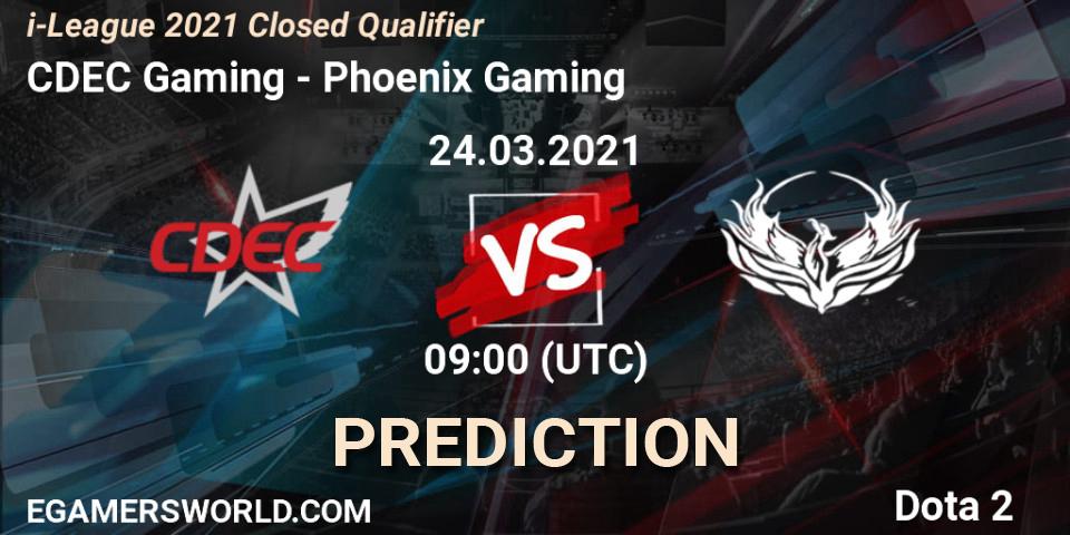 Prognoza CDEC Gaming - Phoenix Gaming. 24.03.2021 at 07:40, Dota 2, i-League 2021 Closed Qualifier