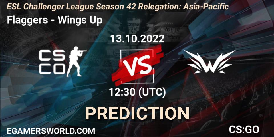 Prognoza Flaggers - Wings Up. 13.10.2022 at 12:30, Counter-Strike (CS2), ESL Challenger League Season 42 Relegation: Asia-Pacific