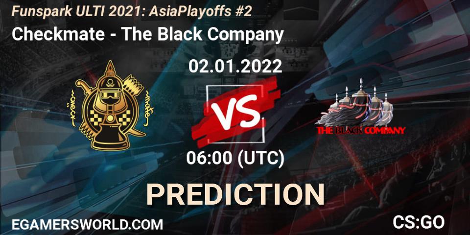 Prognoza Checkmate - The Black Company. 02.01.2022 at 06:00, Counter-Strike (CS2), Funspark ULTI 2021 Asia Playoffs 2