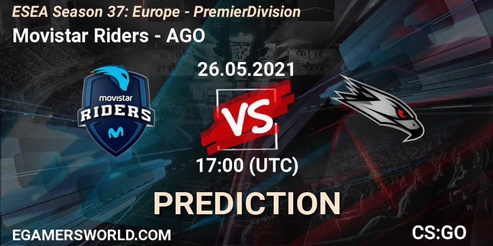 Prognoza Movistar Riders - AGO. 26.05.2021 at 17:00, Counter-Strike (CS2), ESEA Season 37: Europe - Premier Division