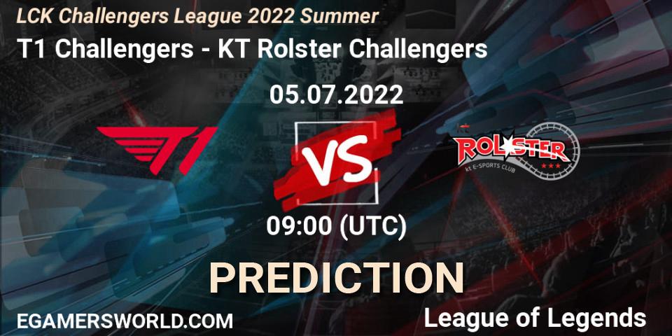 Prognoza T1 Challengers - KT Rolster Challengers. 05.07.2022 at 08:50, LoL, LCK Challengers League 2022 Summer