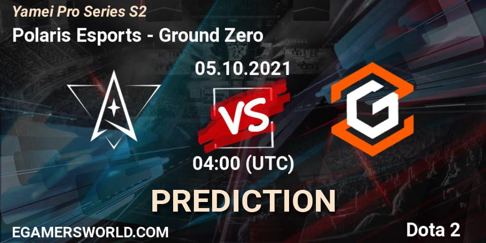 Prognoza Polaris Esports - Ground Zero. 05.10.2021 at 04:17, Dota 2, Yamei Pro Series S2
