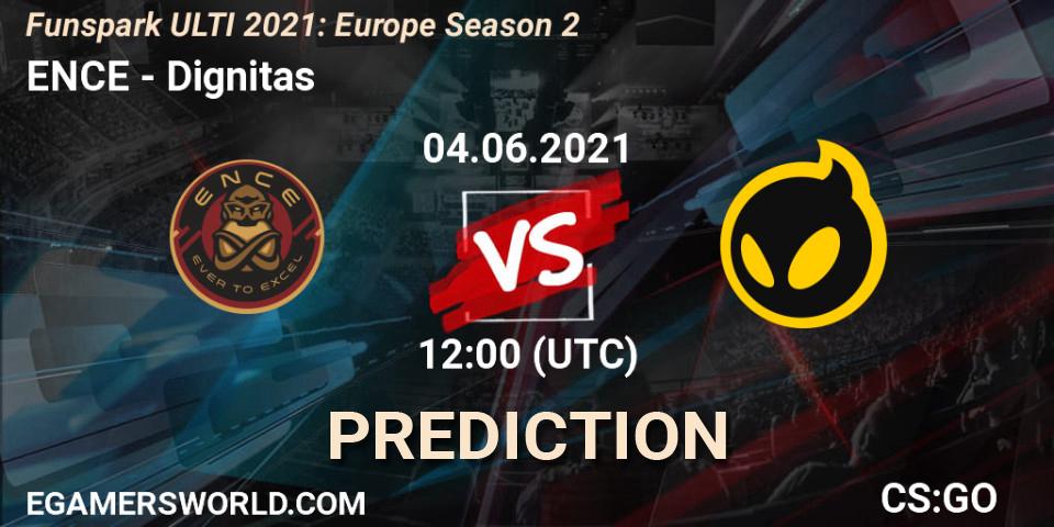 Prognoza ENCE - Dignitas. 04.06.2021 at 12:00, Counter-Strike (CS2), Funspark ULTI 2021: Europe Season 2