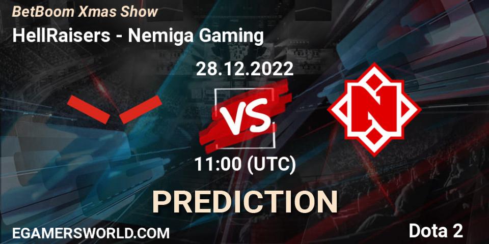 Prognoza HellRaisers - Nemiga Gaming. 28.12.22, Dota 2, BetBoom Xmas Show