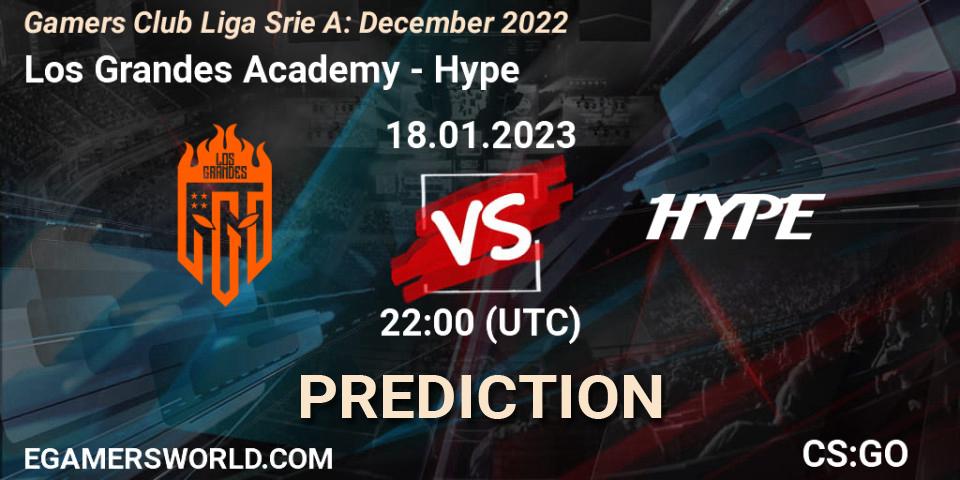 Prognoza Los Grandes Academy - Hype. 18.01.2023 at 22:00, Counter-Strike (CS2), Gamers Club Liga Série A: December 2022