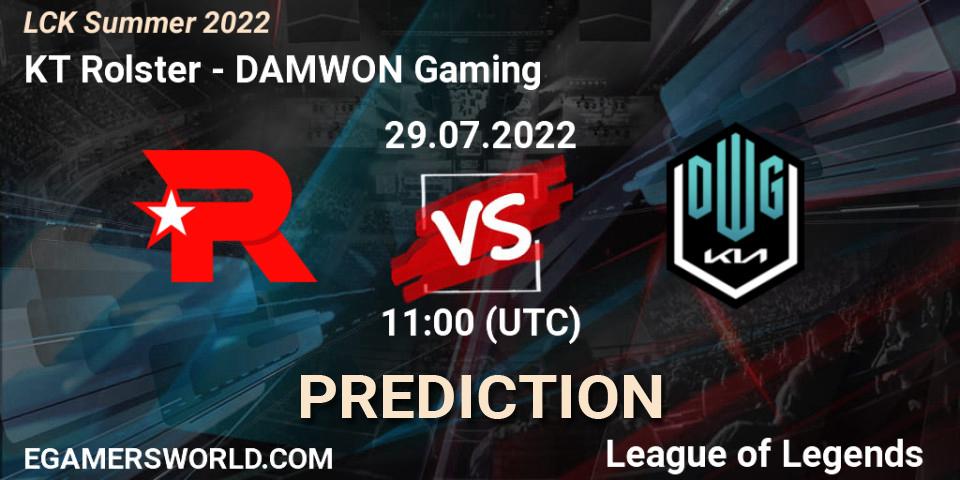 Prognoza KT Rolster - DAMWON Gaming. 29.07.2022 at 11:00, LoL, LCK Summer 2022